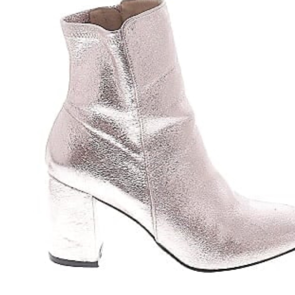 MIA pink metallic ankle boot